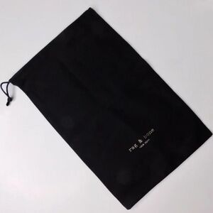 NEW!! RAG & BONE Black Drawstring Shoe Bag Dust Cover Travel Shoes 15" x 9.75"